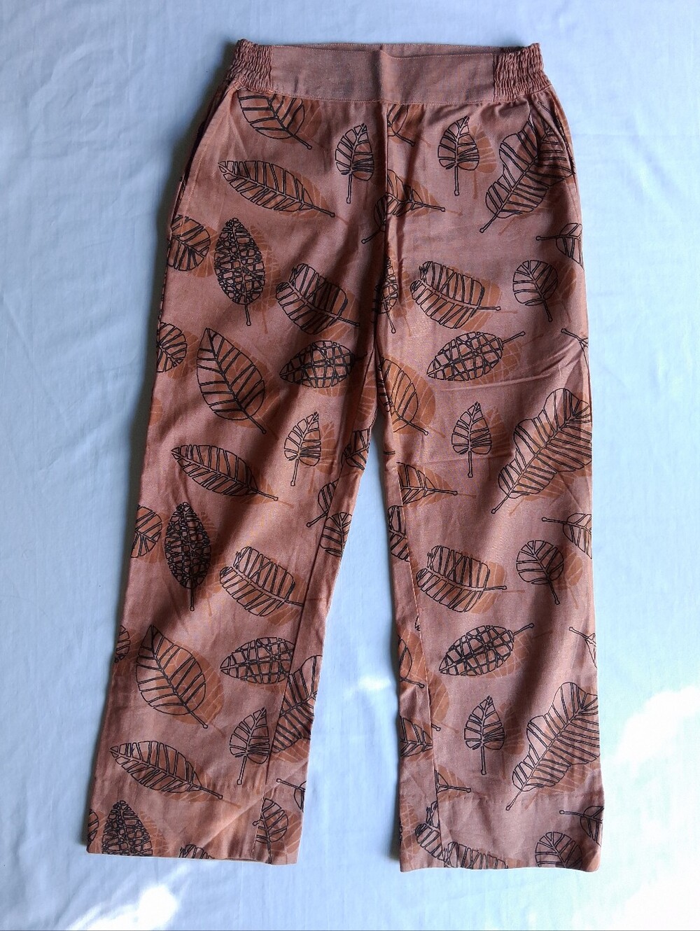 Taaga Pants Cotton Botanical Leaf Print women’s size XS
